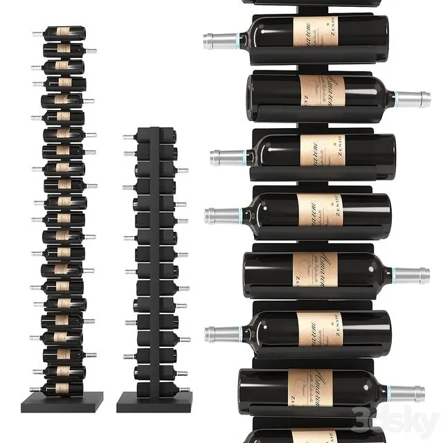Italian Wine Rack Opinion Ciatti Ptolomeo Vino 3D Model