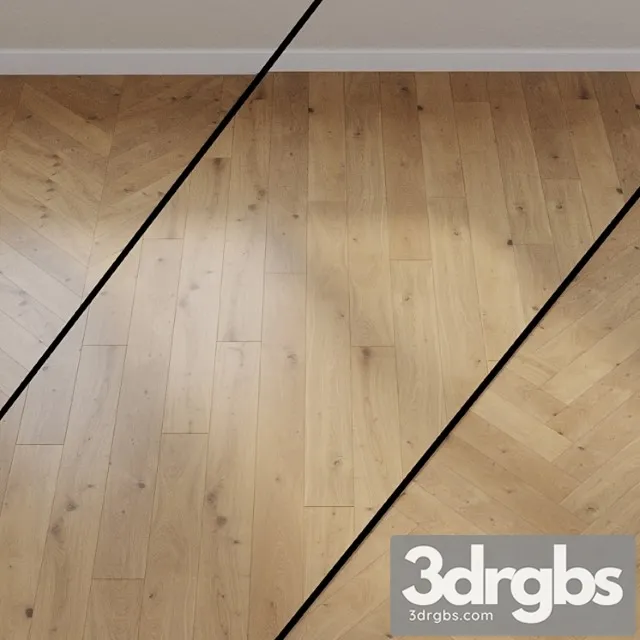 Item No 538961 Haro Parquet 4000 Plank 1 Strip 2V Oak Puro White Sauvage Brushed NaturaDur Top Connect 3D Model Free