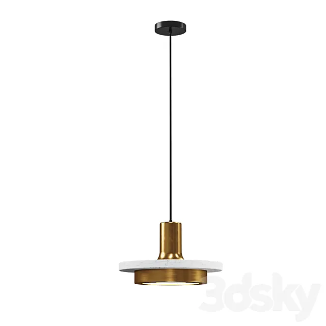 Item: PD248A Pendant lamp CALCITE by Romatti white 3D Model