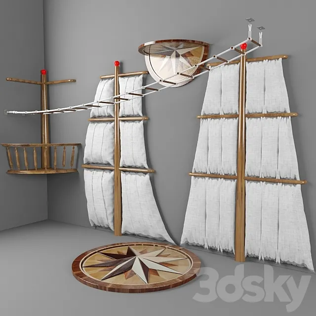 Items sea theme for a child's 3DModel
