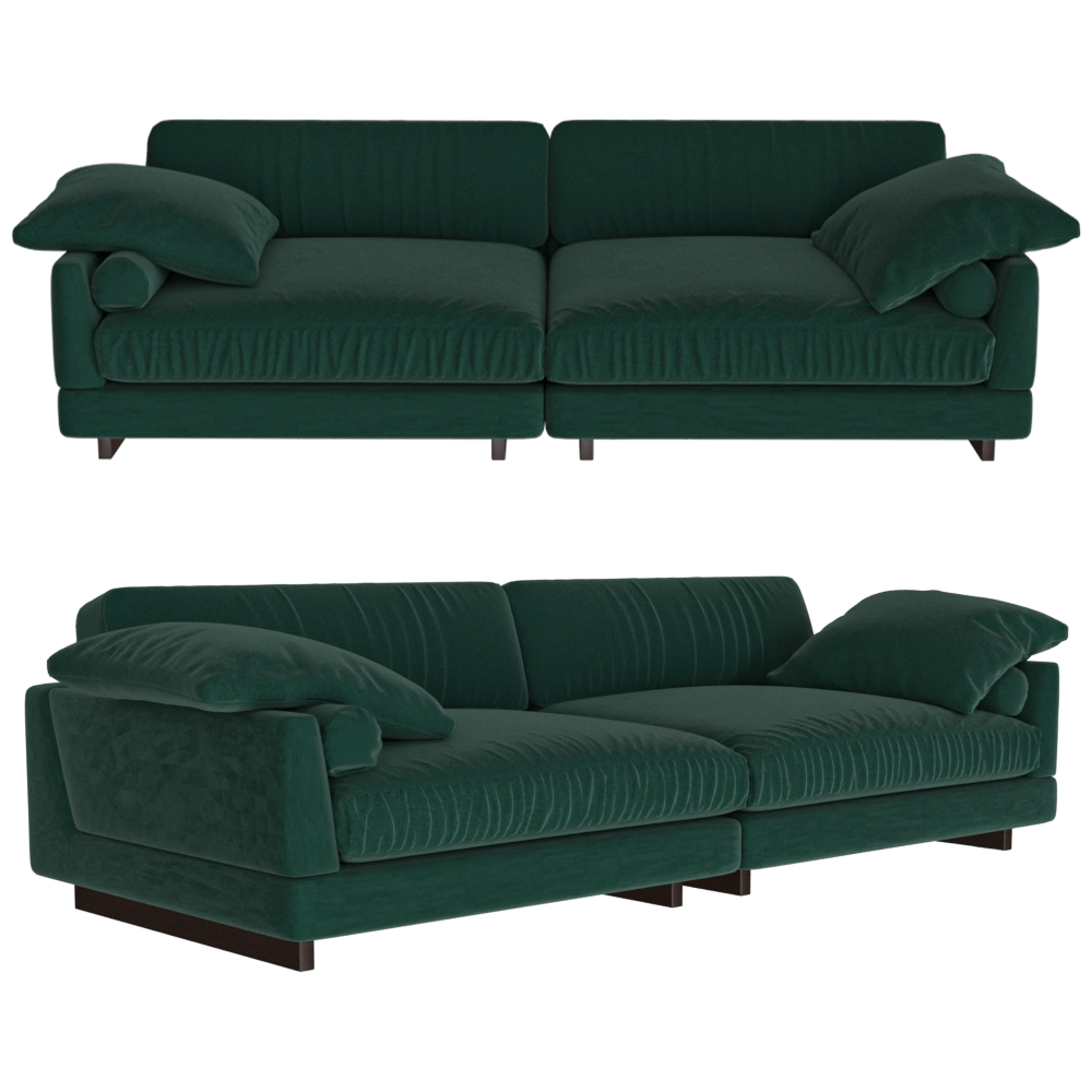 Ivasa - Sofa Amur slim straight triple 3D Model