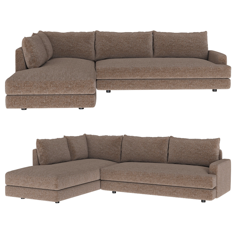 Ivasa - Sofa PION corner with back 3D Model