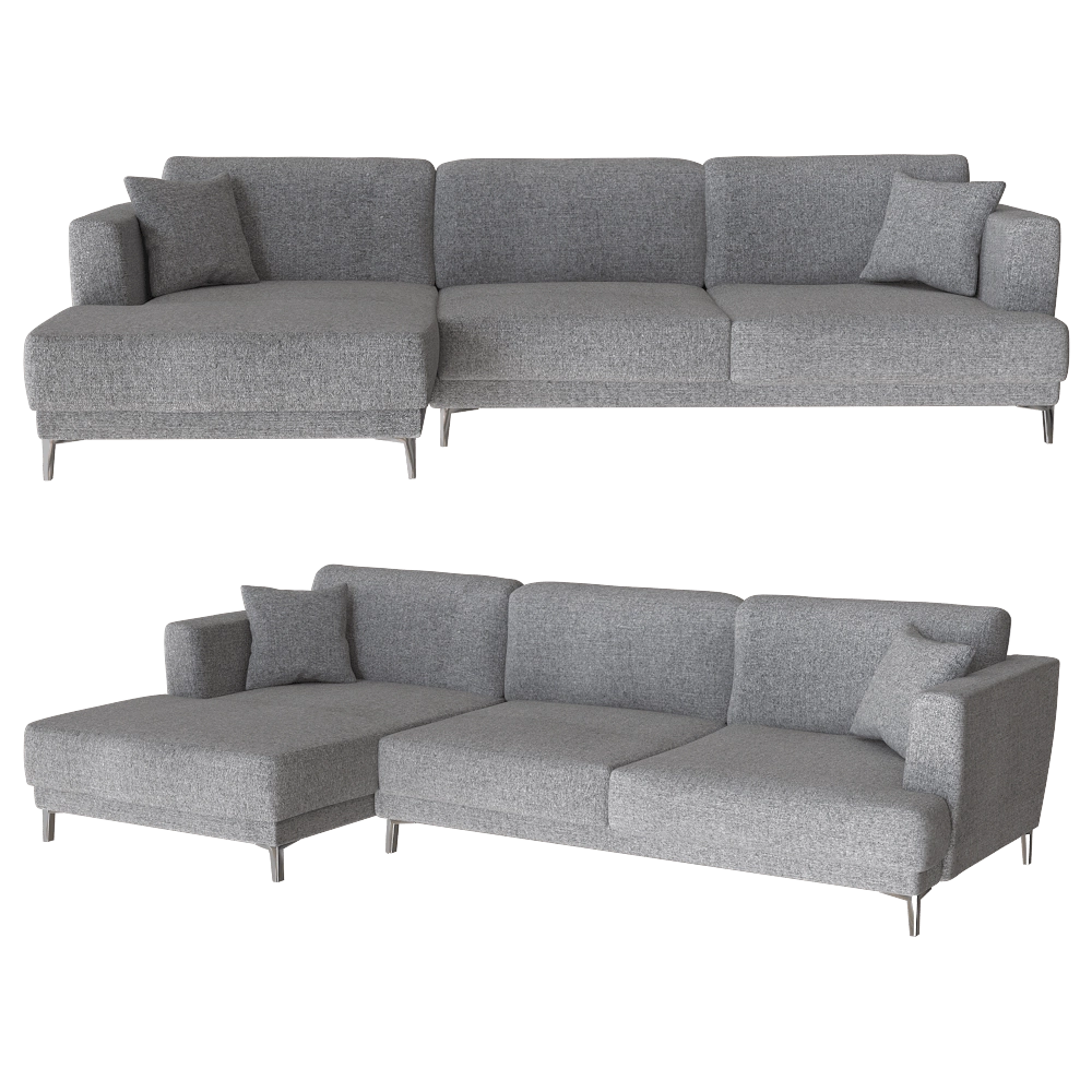 Ivasa - Sofa TAIGA corner triple 3D Model