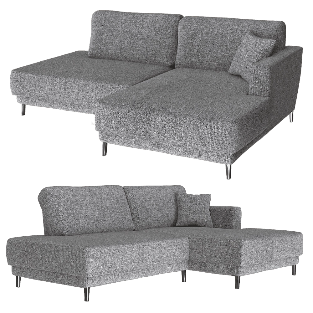 Ivasa - Sofa TAIGA corner with ottoman without armrest small 3D Model