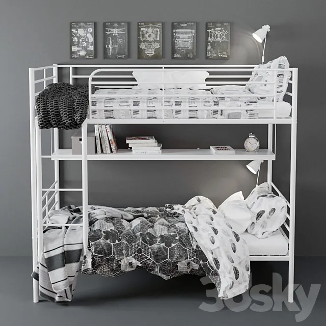 IvEA Svarta Bunk Bed 3DModel