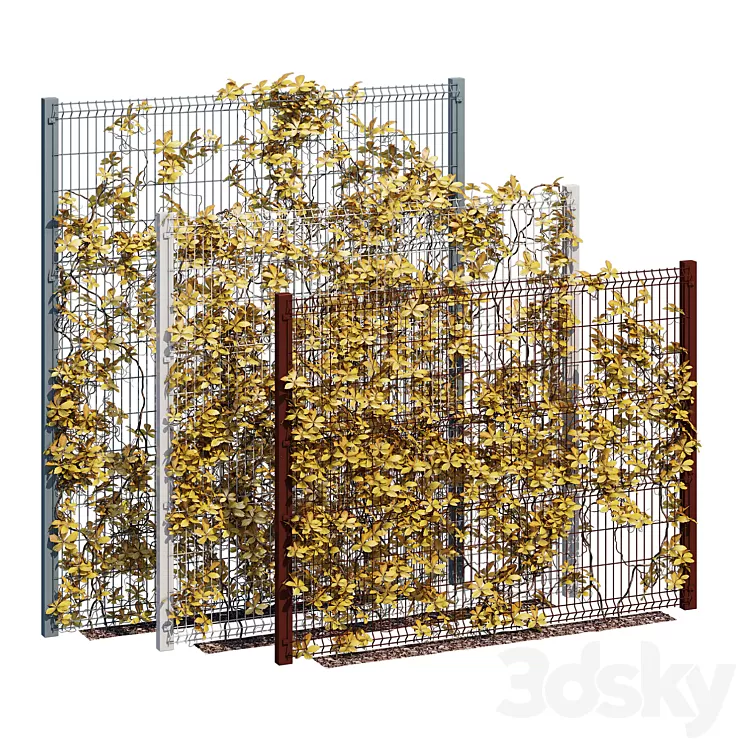 ivy wall ten 3D Model Free