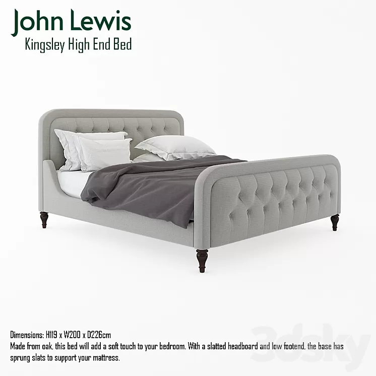 J Lewis Kingsley high end bed 3D Model