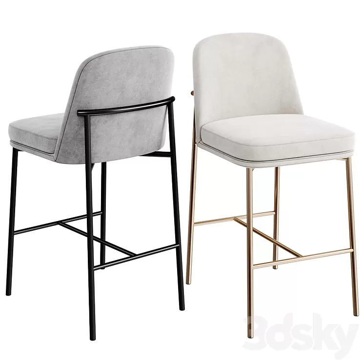 Jack Metal Frame Counter Stool 3D Model Free