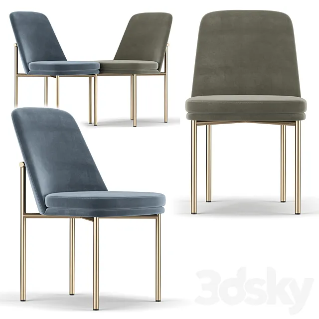 Jack Metal Frame Dining Chair 3DModel