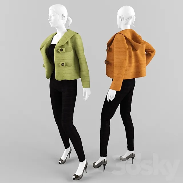 jacket with hood 3D Model
