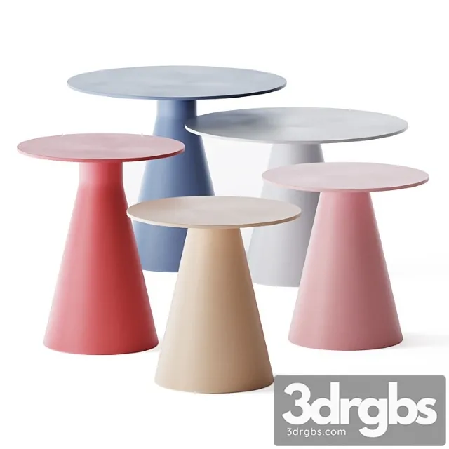 Jackless Round Metal Coffee Tables by Bla Station 3D Model Free