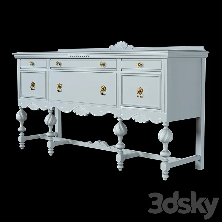 Jacobin style chest of drawers 3D Model Free
