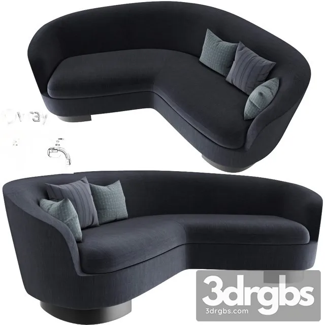 Jacques Curved Sofa 3D Model Free