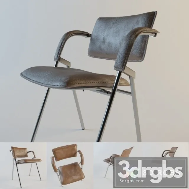 Jacques Dumont Leather Chair 3D Model Free
