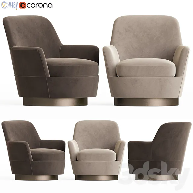 Jacques High Armchair Minotti 3DModel