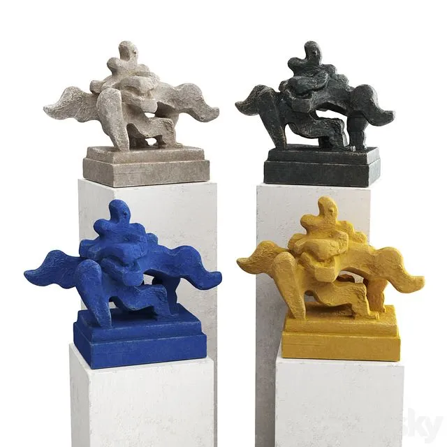 Jacques lipchitz Engel sculpture 3D Model