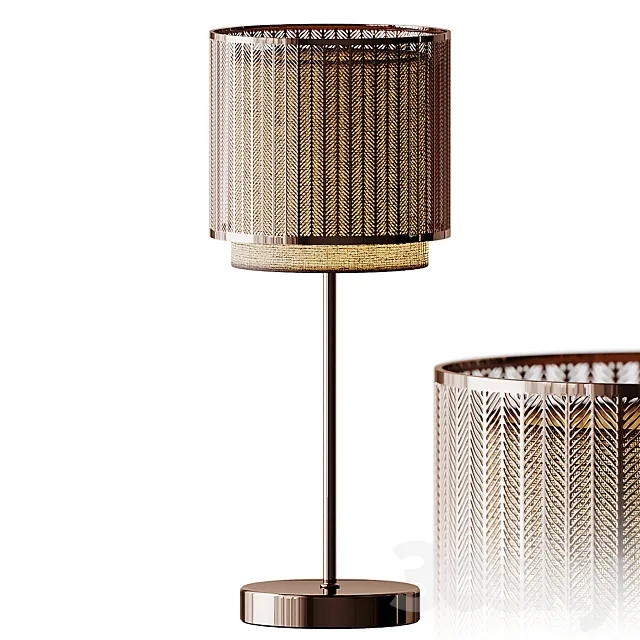 Jada Touch Table Lamp Brass and Rose Gold 3D Model
