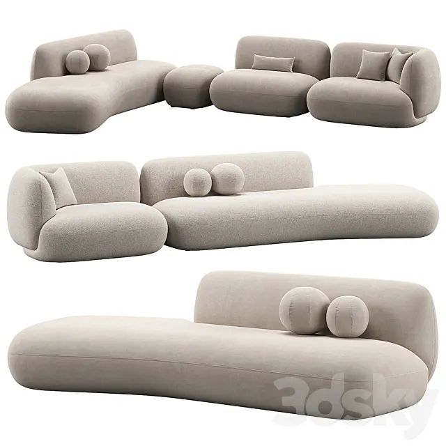 Jade Sofa 2 by Potocco 3D Model