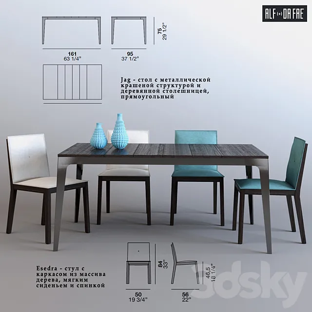 Jag table and chair Esedra (Alf + daFrè) Free Download