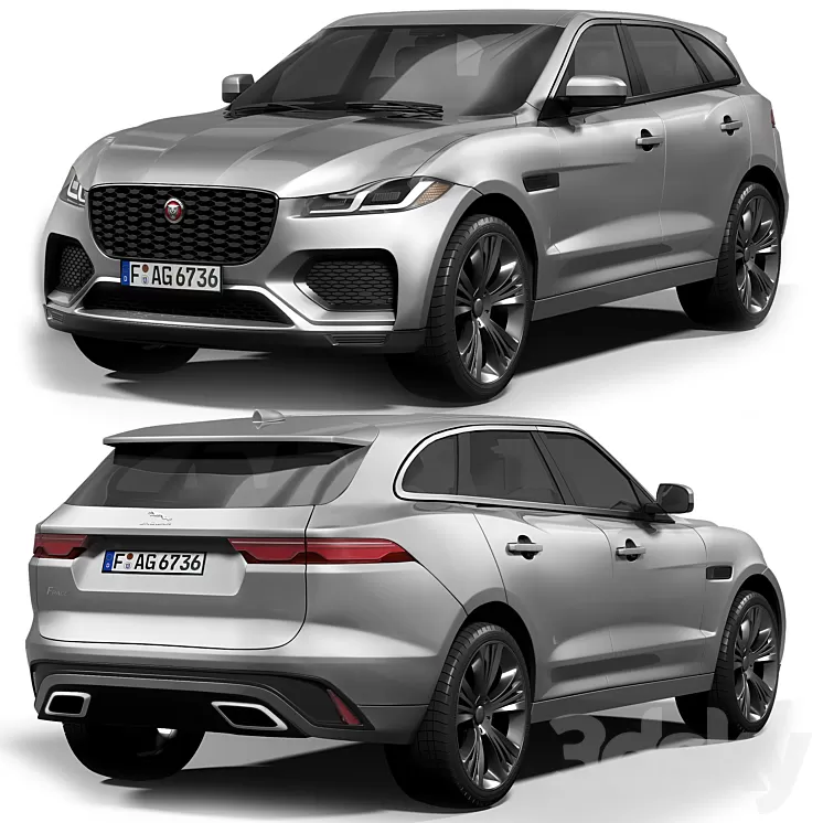Jaguar F-Pace 3D Model Free