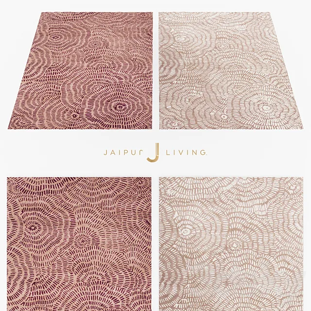 Jaipur Dotted Flower Rug From En Casa By Luli Sanchez 3D Model