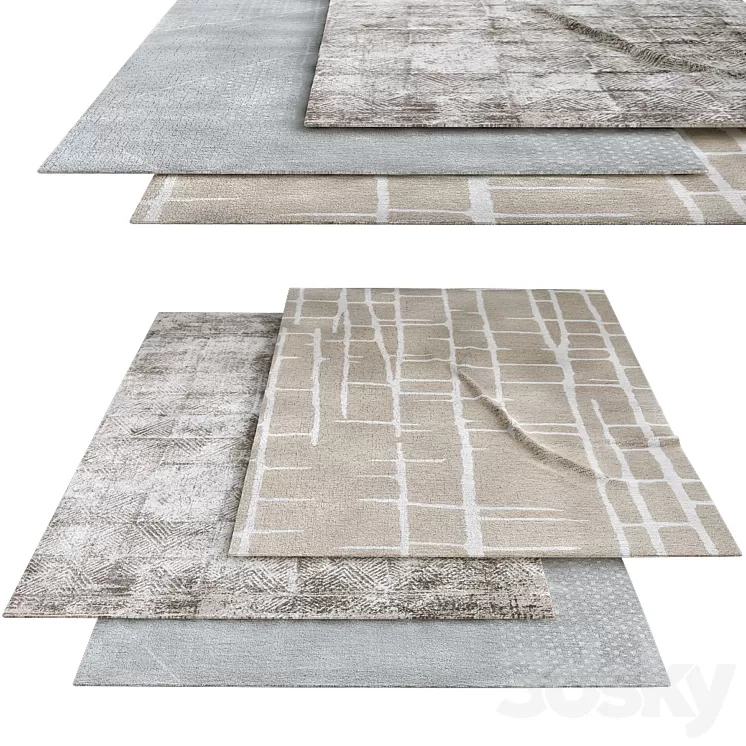 Jaipur Hollis Seychelles Area Rug 3D Model