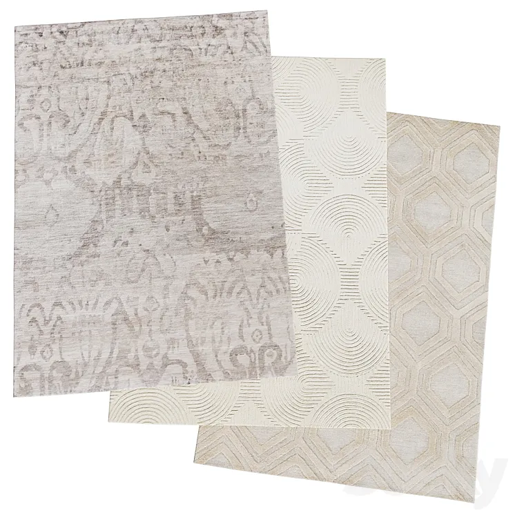 Jaipur Living Biege Rug Collection 3D Model Free