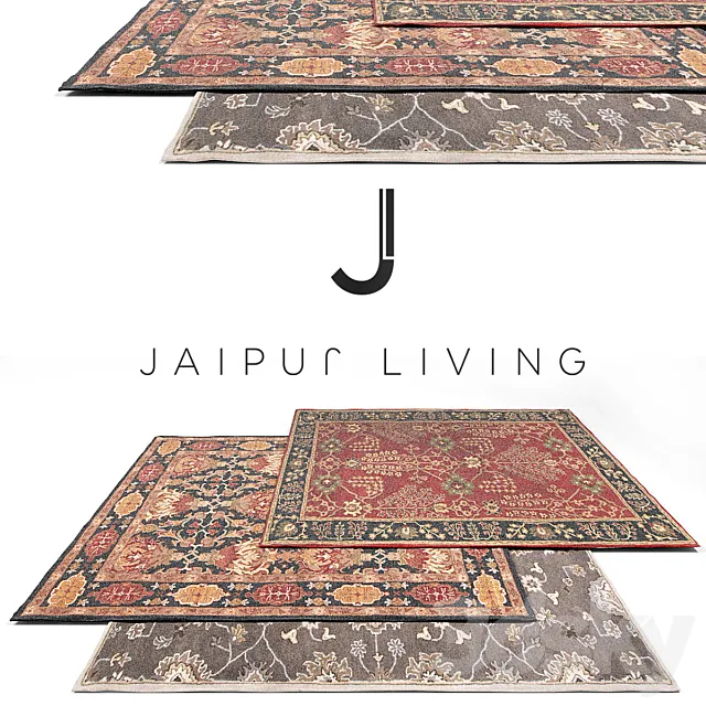 Jaipur Living Classic Rug Set 9 3D Model