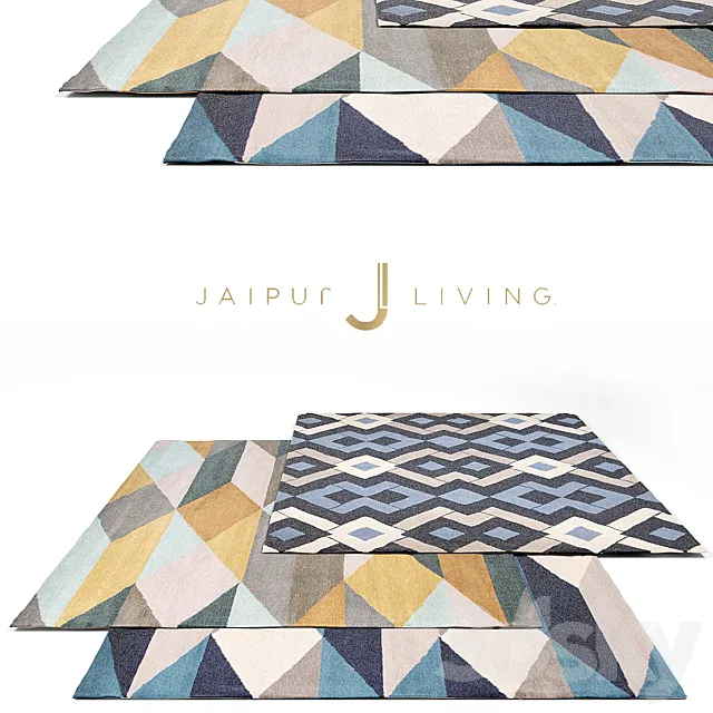 Jaipur Living Contemporary Rug Set 8 3DModel