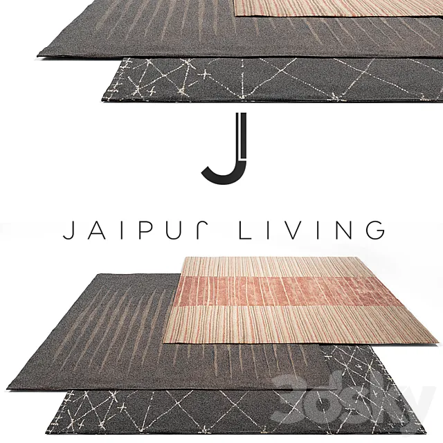 Jaipur living Luxury Rug Set 10 3DModel
