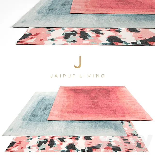 Jaipur Living Luxury Rug Set 3 3D Model