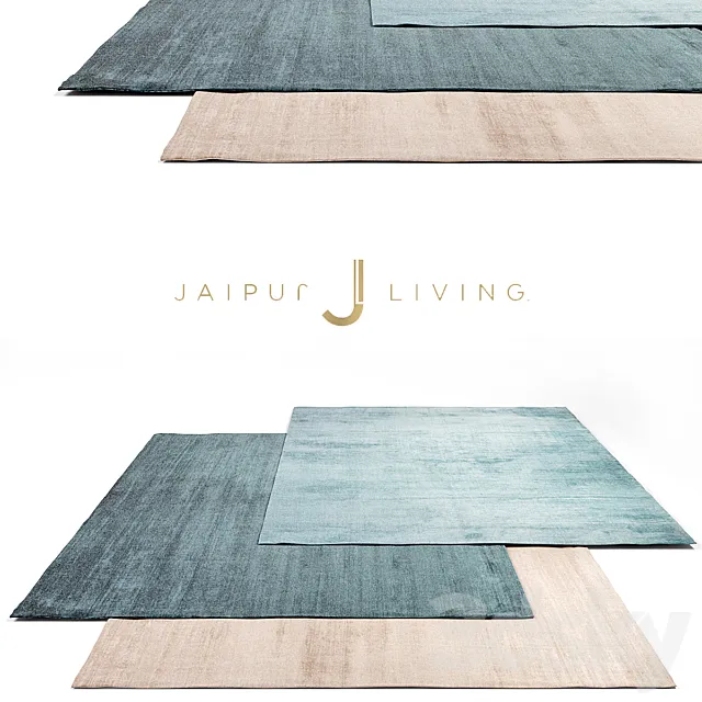 Jaipur Living Luxury Rug Set 4 3D Model