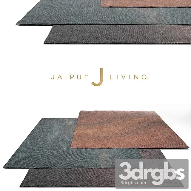 Jaipur Living Shags Rug Set 3D Model Free