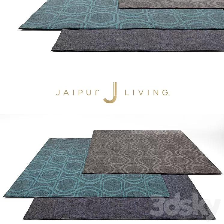 Jaipur Living Solid Rug Set 3 3D Model
