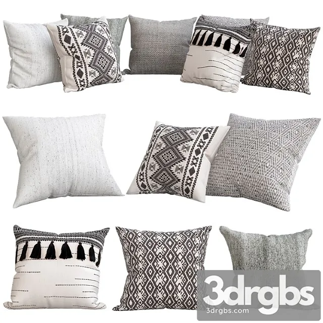 Jaipur morada paso throw pillow 3D Model Free