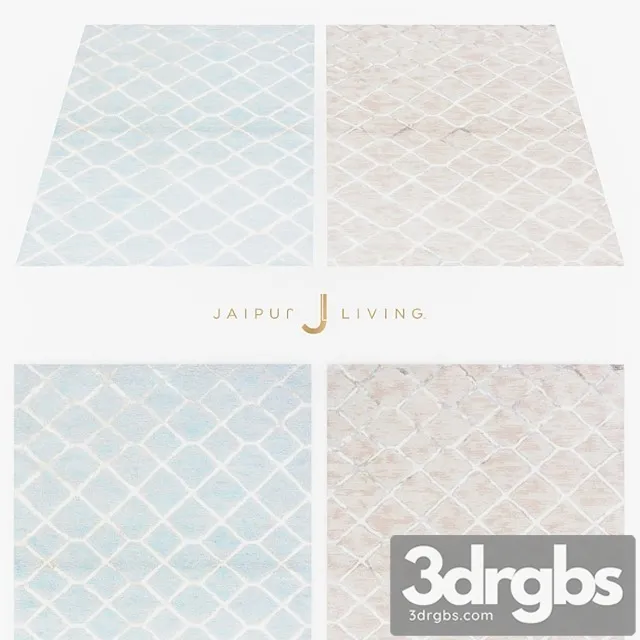 Jaipur Totten Rug From Blue Collection 3D Model Free