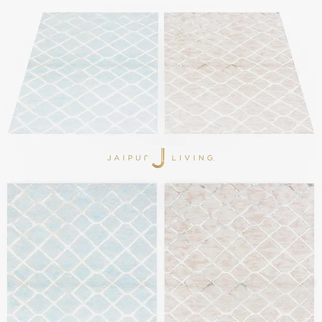 Jaipur Totten Rug From Blue Collection 3D Model