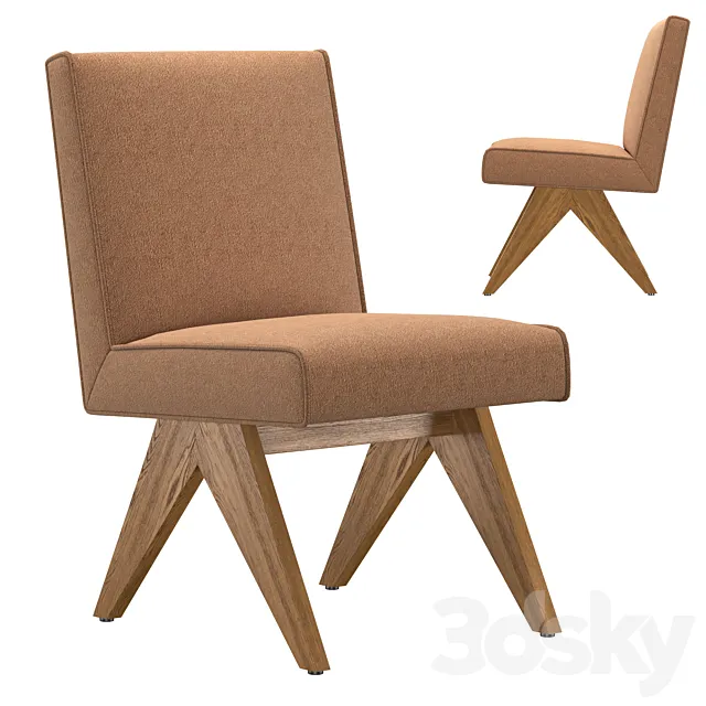 JAKOB FABRIC DINING SIDE CHAIR 3D Model