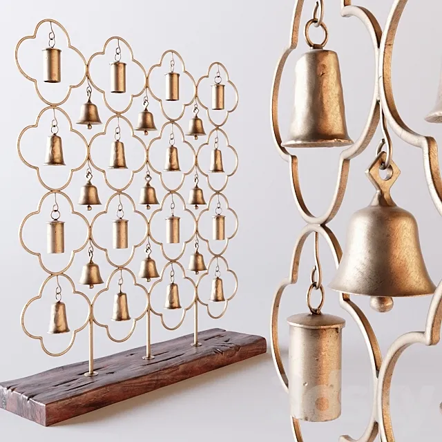 Jali Bells On Stand 3D Model