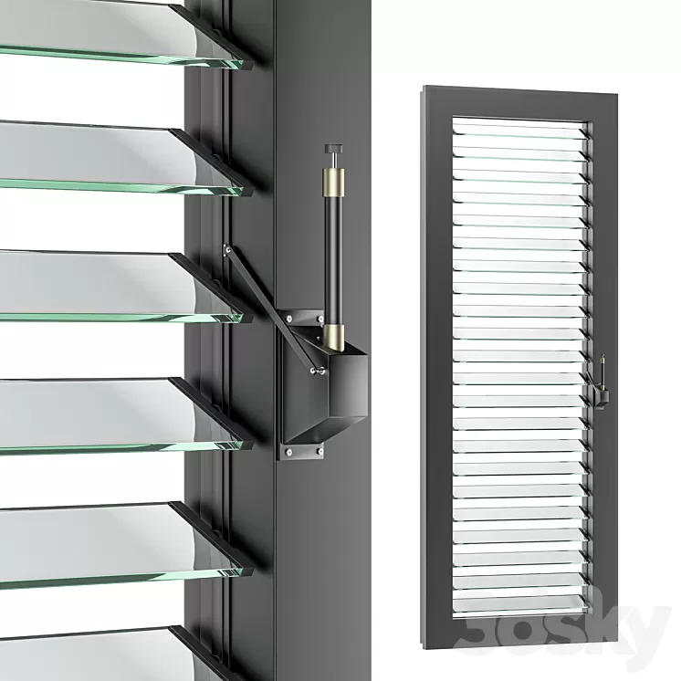 Jalousie window 3D Model