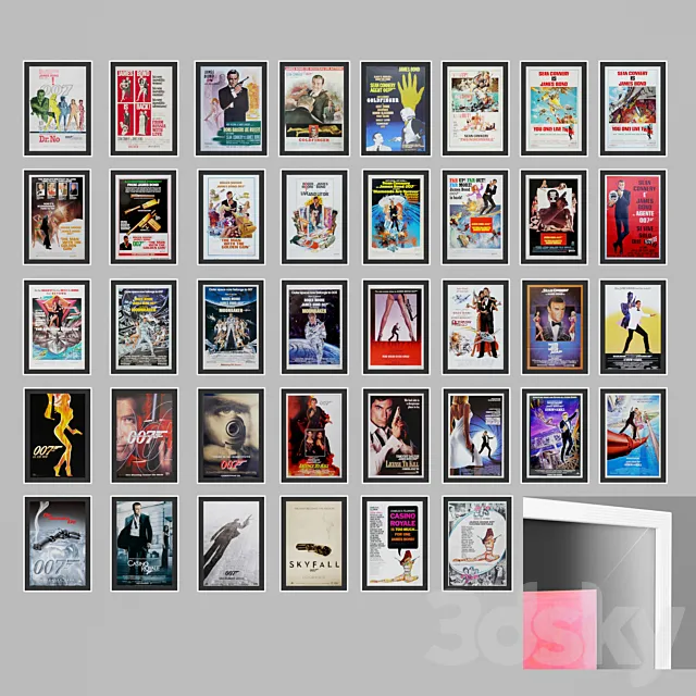 James Bond Posters 3DModel