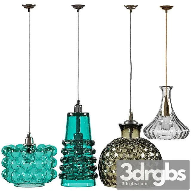 Jamie Young Pendant Light Set 3D Model Free