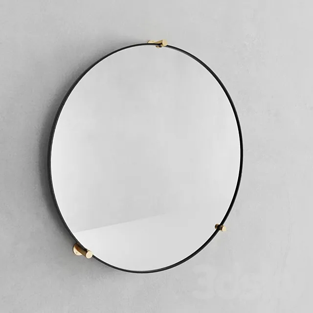 Jamison Circular Wall Stud Mirror 3DModel