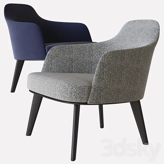 jane armchair poliform 3D Model
