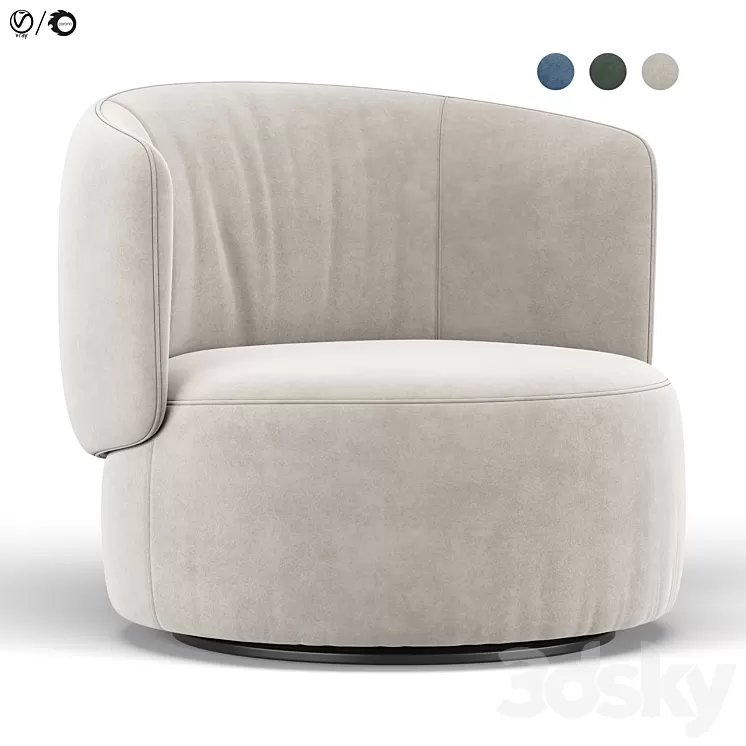 Jane swivel chair 3D Model