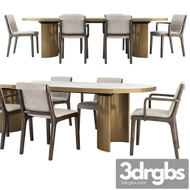 Janet Chair And Blevio Table 3D Model Free