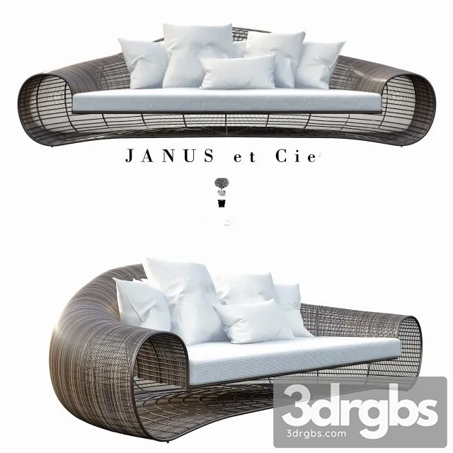 Janus Et Cie Croissant Sofa Seat 3D Model Free