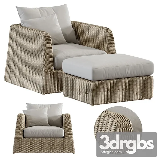 Janus et cie zeya lounge chair set 3D Model Free