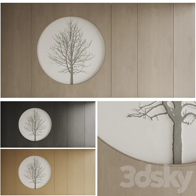 Japandi decorative panel 010 3D Model