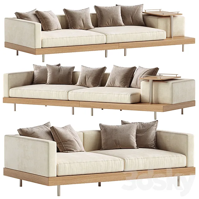 Japandi XXL Wooden Sofa 01 Free Download